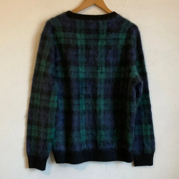 J. Crew Brushed cashmere sweater in Black Watch tartan Large - Picture 5 of 7